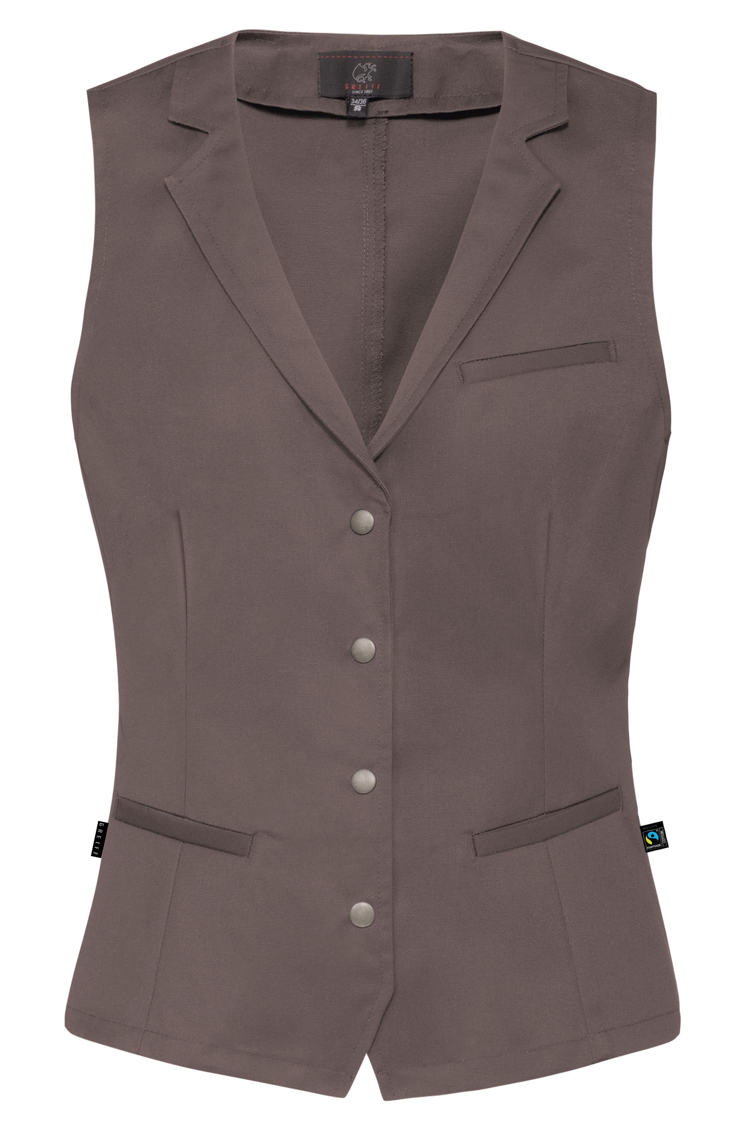 Damen Weste Regular Fit 1717 Greiff® Taupe XXL