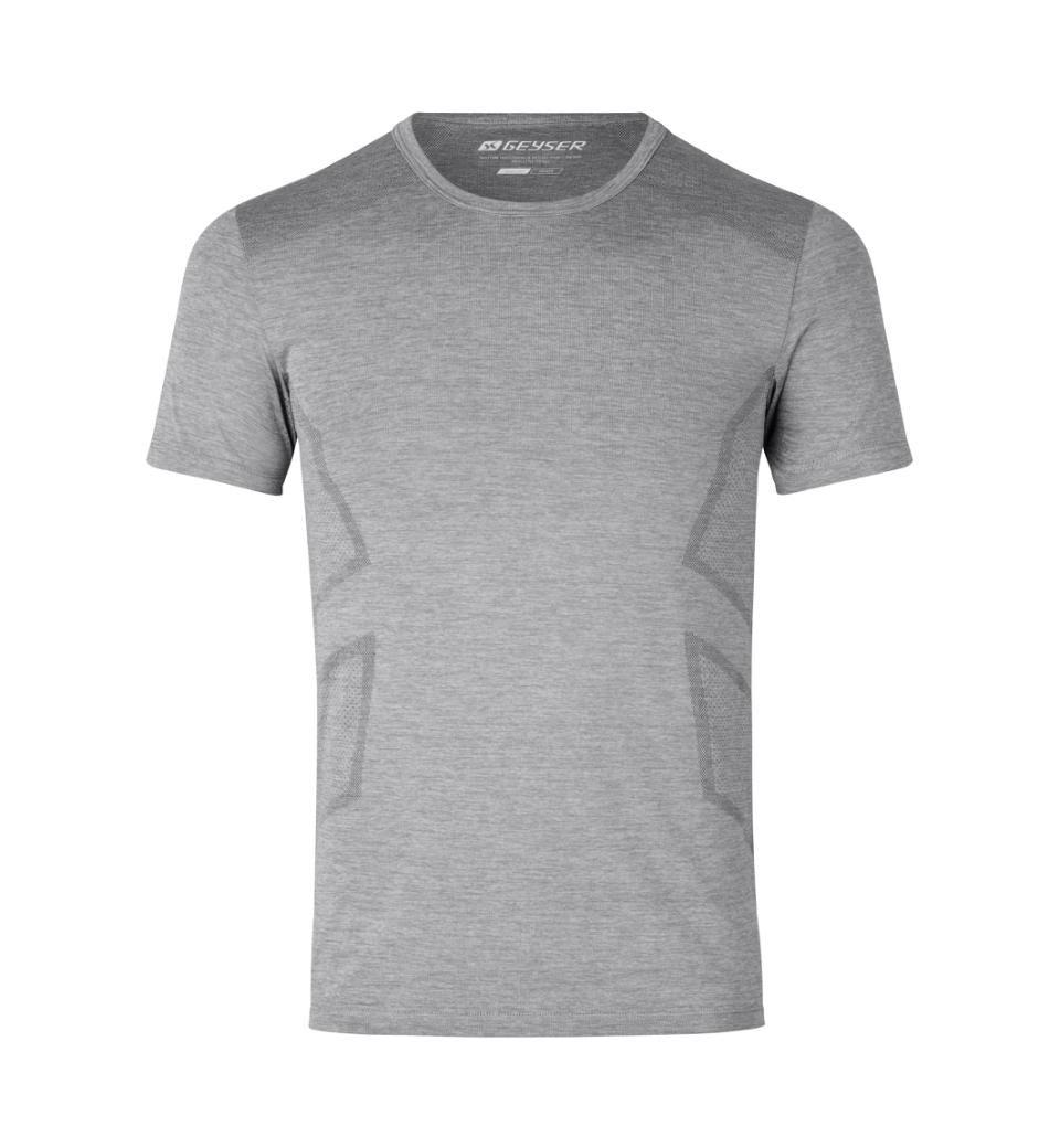 Herren Performance T-Shirt Seamless GEYSER by ID® Grau Meliert XS