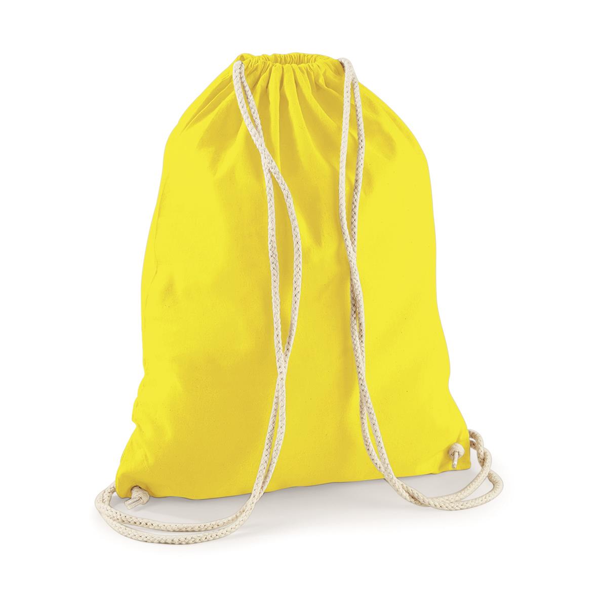 Gym bag cotton 37 x 46 cm Westford Mill® Yellow