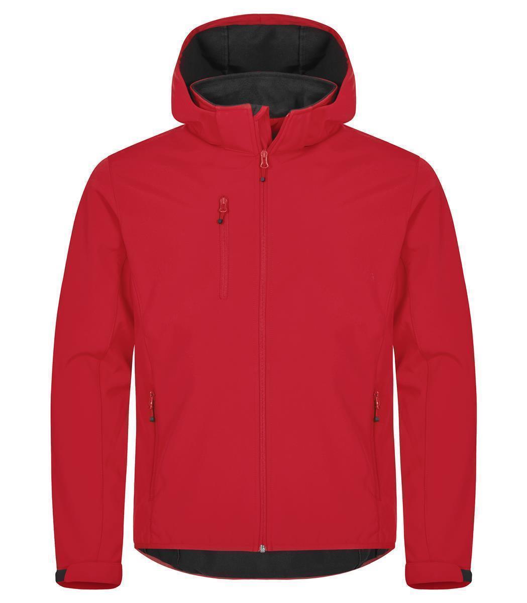 Herren Softshelljacke mit Kapuze Classic Clique® Rot XS