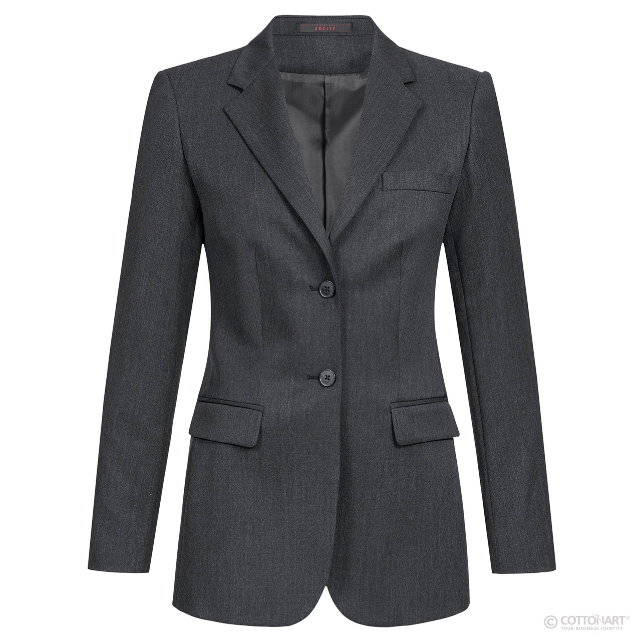 Damen-Langblazer Regular Fit 1414 Greiff® Anthrazit 44