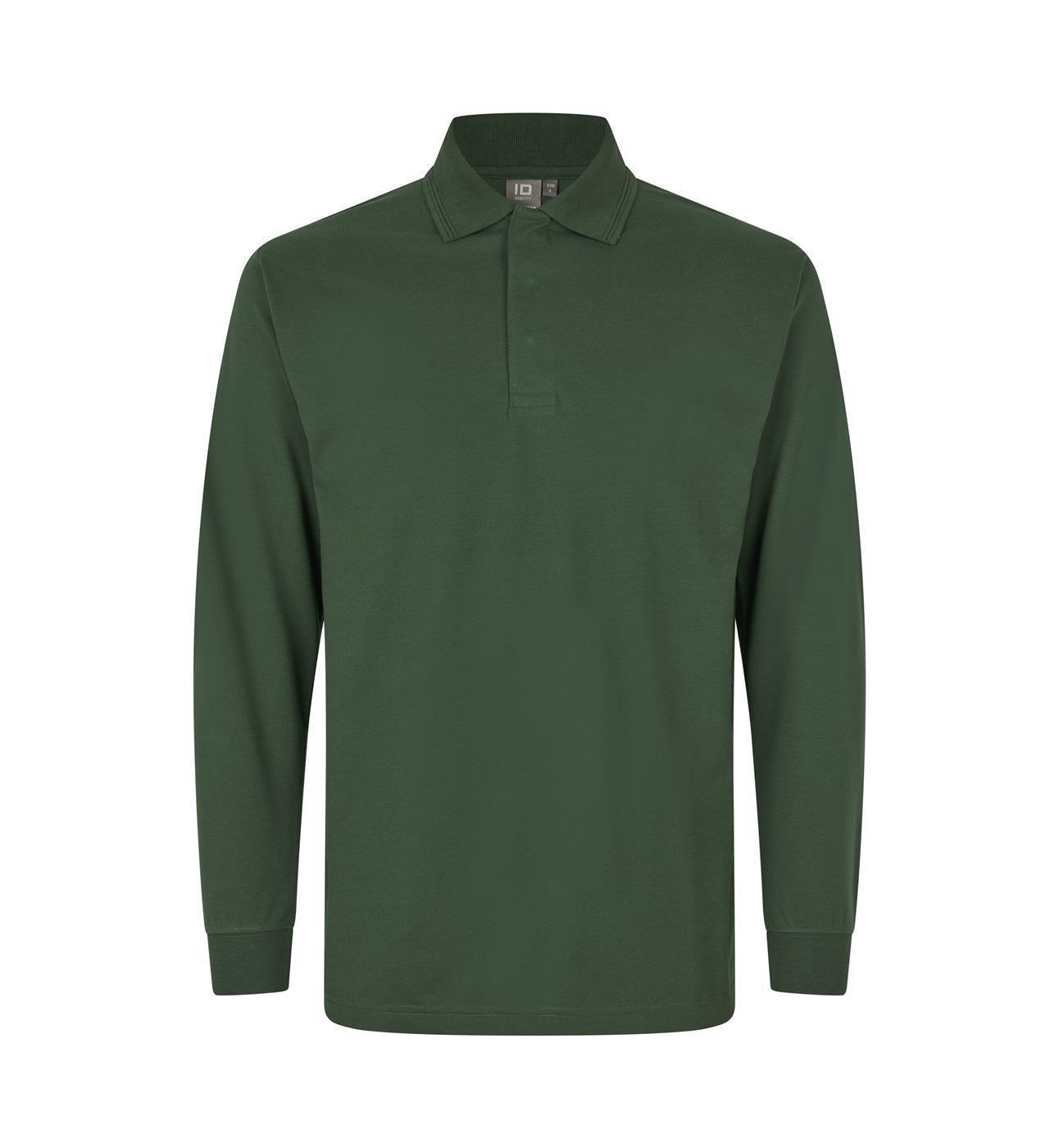 PRO Wear Langarm-Poloshirt | Druckknopf 220 g/m² ID Identity® Flaschengrün 6XL