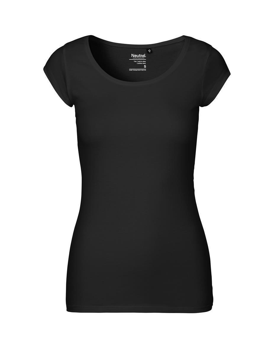 Organic Fairtrade Slimfit-Damen T-Shirt 155 g/m² Neutral® Black XXL