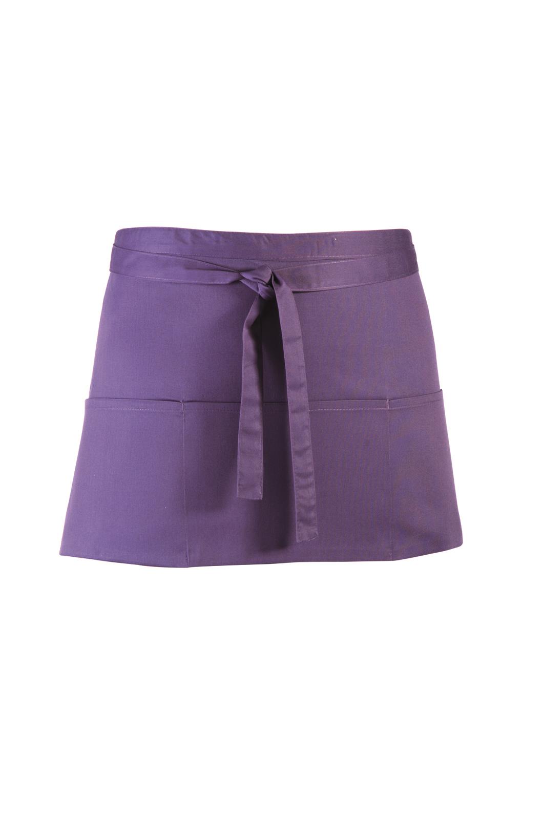 Colours counter apron with 3 pockets 60 x 33 cm Premier® Purple (Pantone 269)