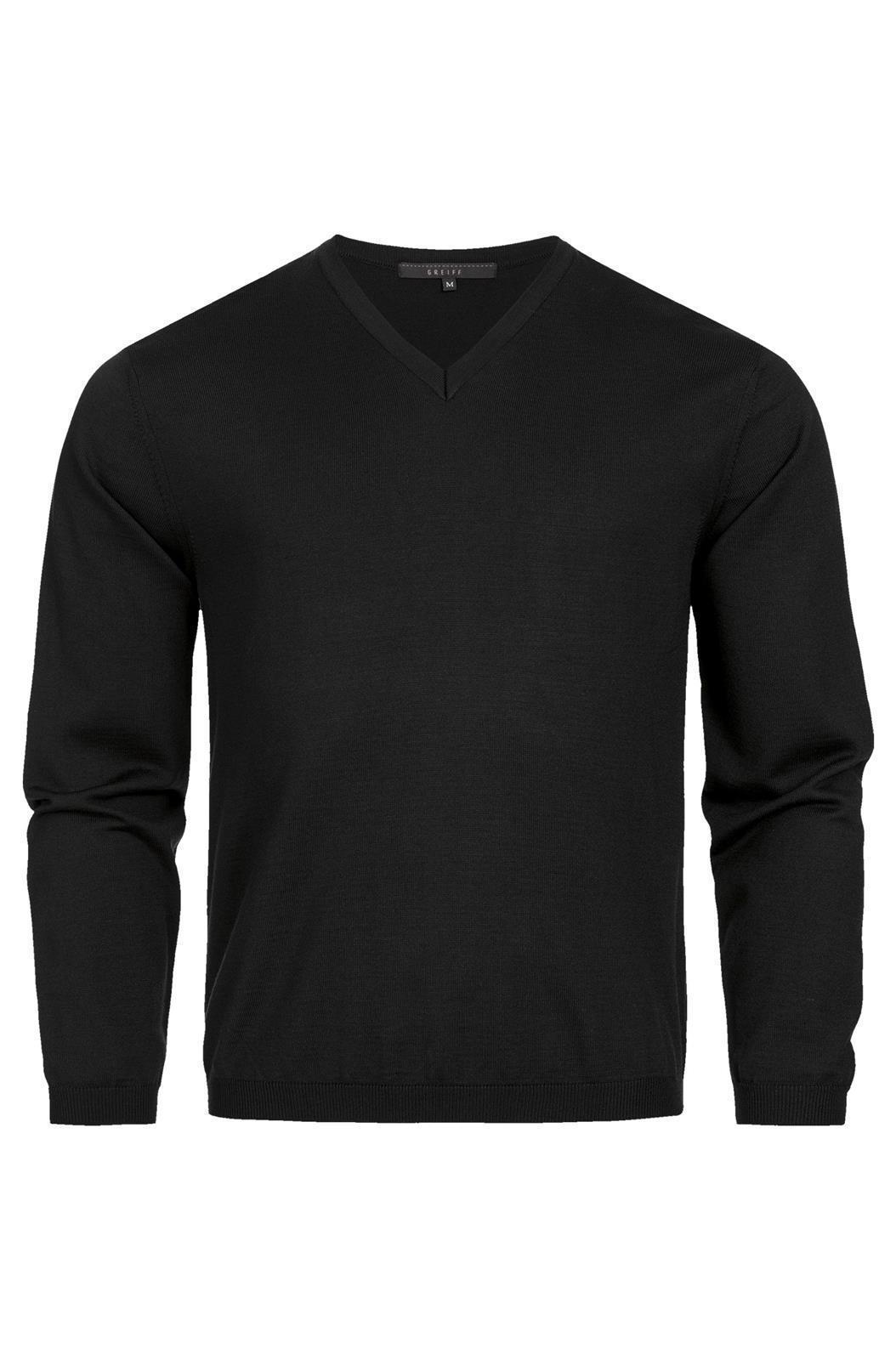 Herren Pullover Regular Fit 6040 Greiff® Schwarz 3XL