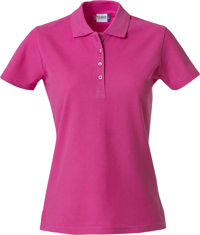 Damen Basic Poloshirt Clique® Pink 300 XS