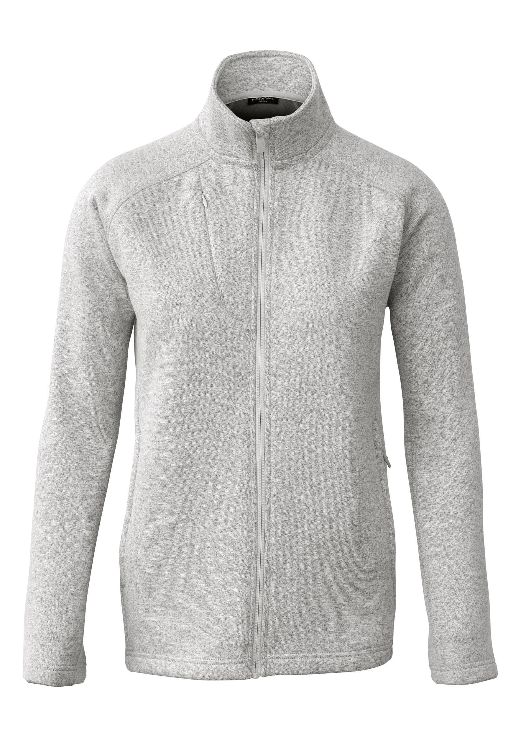 Ladies Knitted Fleece Jacket Montana Nimbus Play® Light Grey Melange S