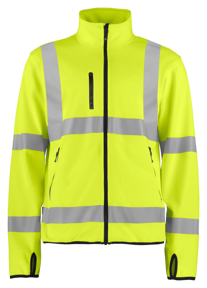 Leichte Warnschutz-Softshelljacke EN ISO 20471 KLASSE 3 Projob®  Gelb/Schwarz XS