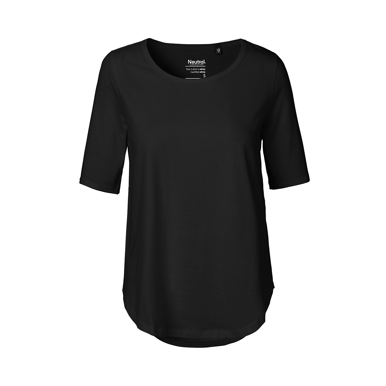 Fairtrade Damen-Bio T-Shirt Halbarm 155 g/m² Neutral® Black XXL