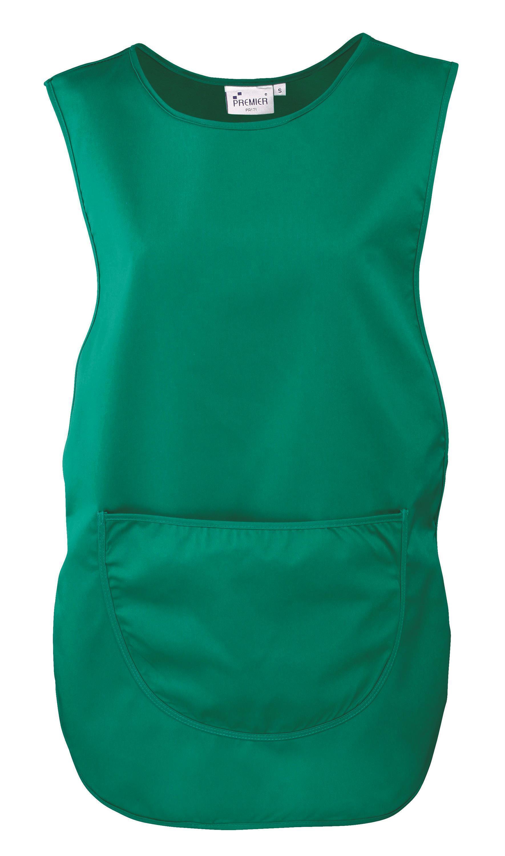 Short throw-over apron with pocket 195 g/m² Premier® Emerald (approx. Pantone 341) 3XL