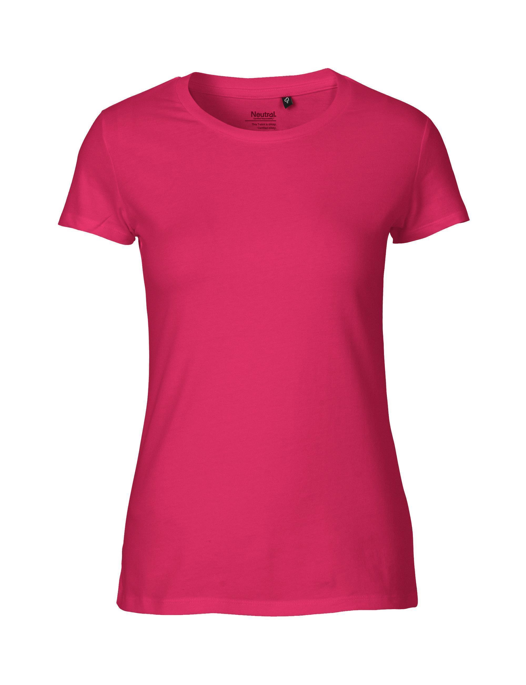 Organic Fairtrade Damen Fit T-Shirt 155 g/m² Neutral® Pink XS