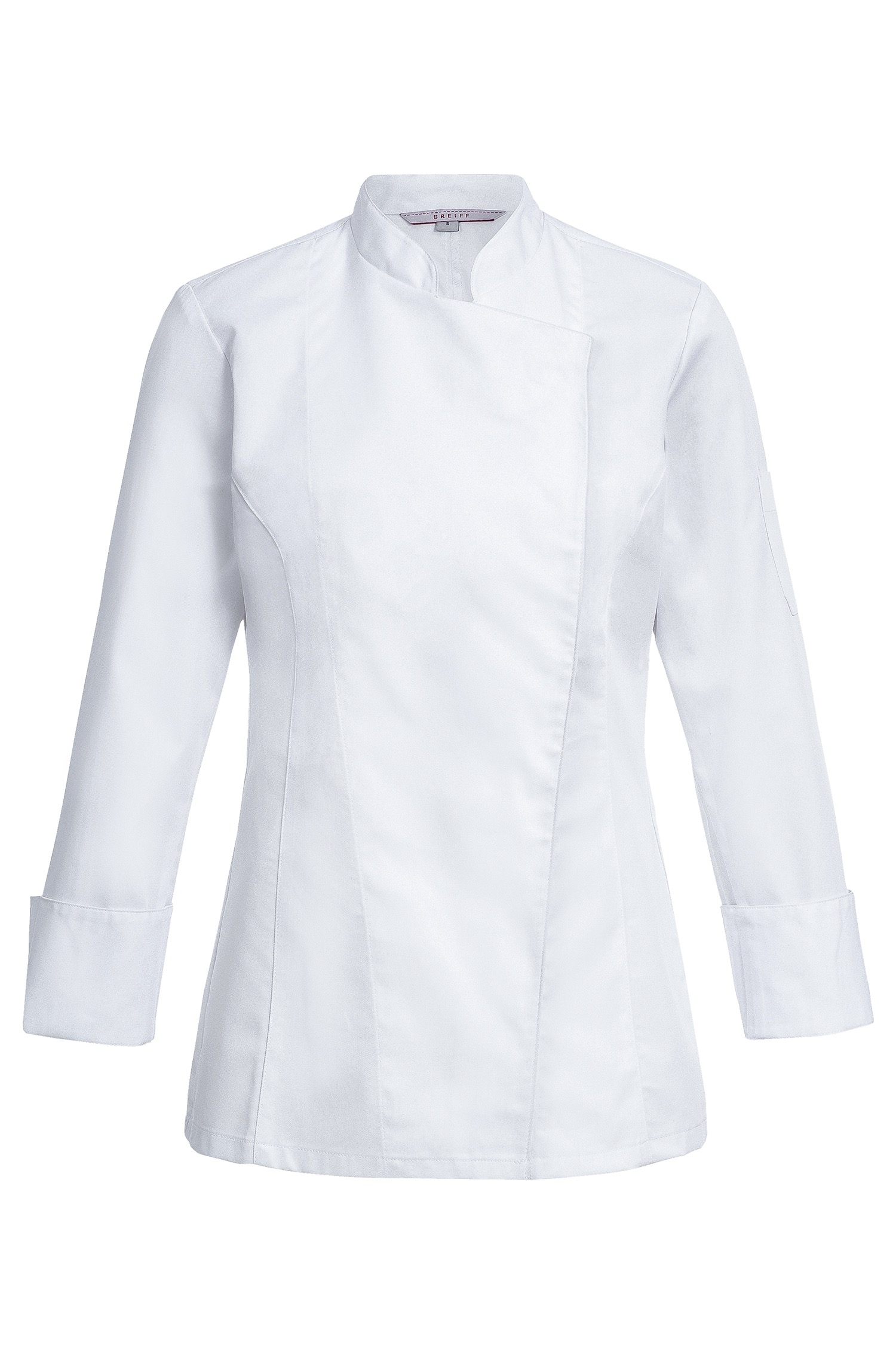 Ladies Cooking Jacket Regular Fit 5405 Green Button Greiff® White S