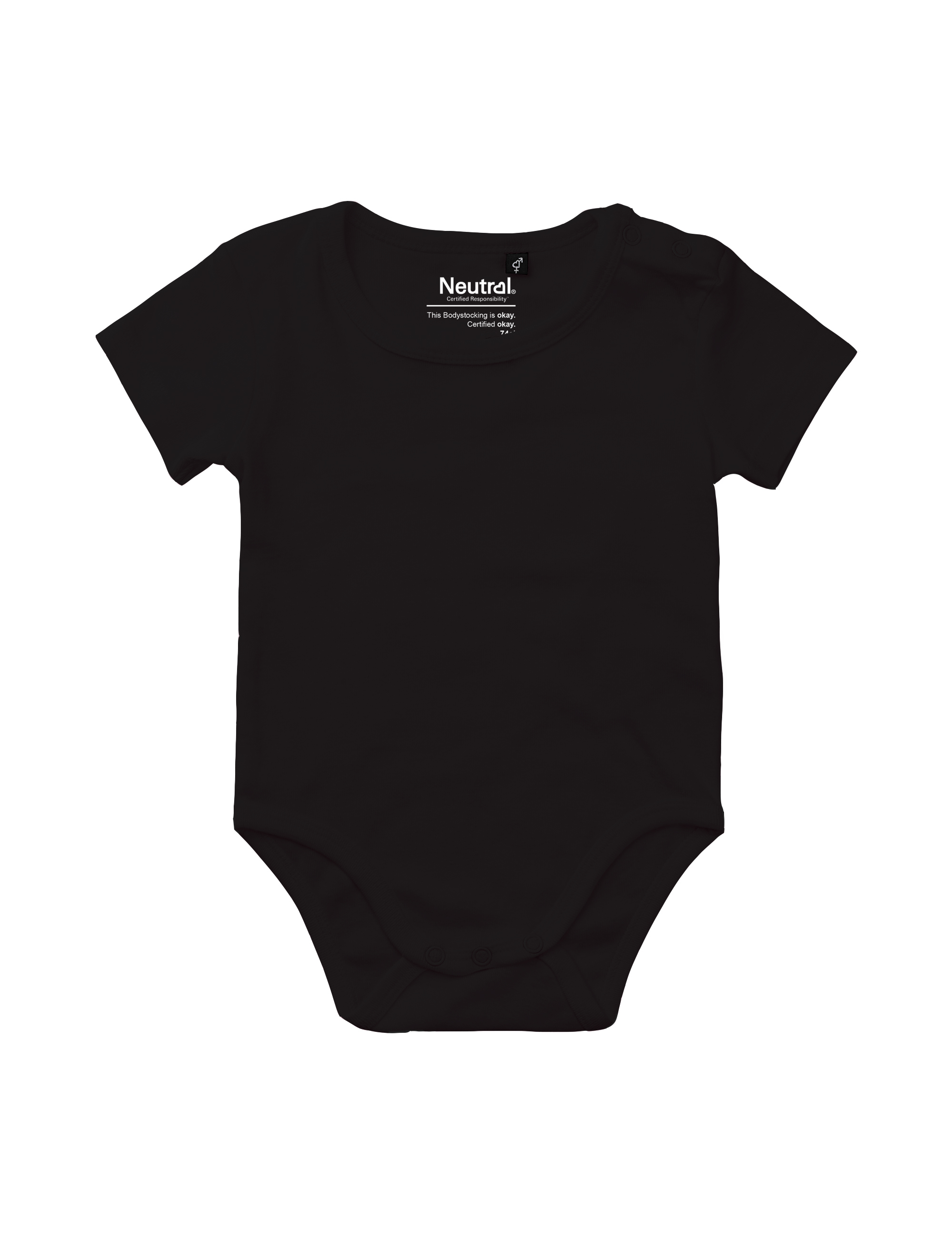 Organic Fairtrade Babystocking 220 g/m² Neutral® Black  92 cm