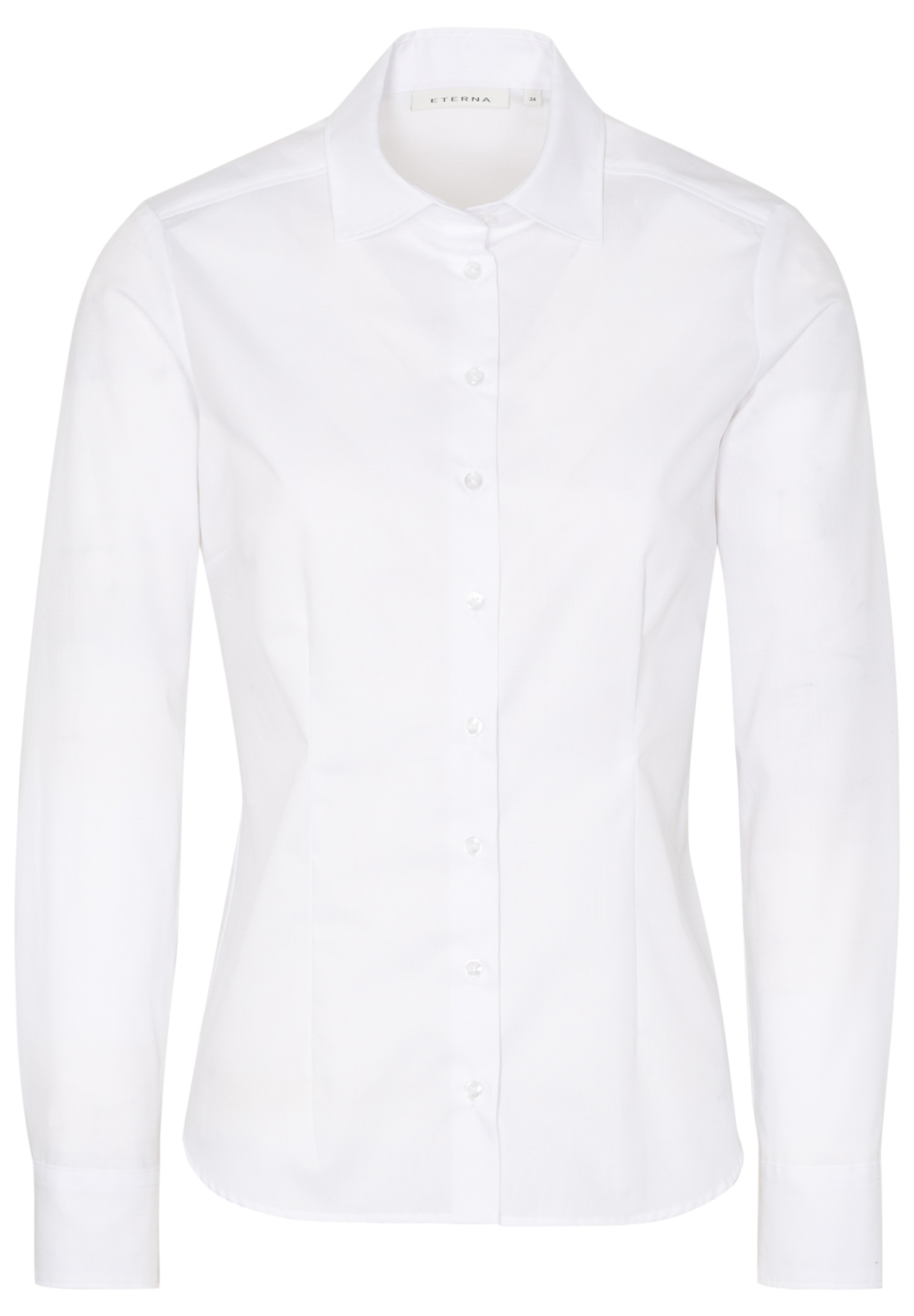 Bluse Popeline Langarm RF Eterna® Weiss Regular Fit 63 cm Hemd-Kragen 34  günstig besticken und bedrucken | cotton ART®
