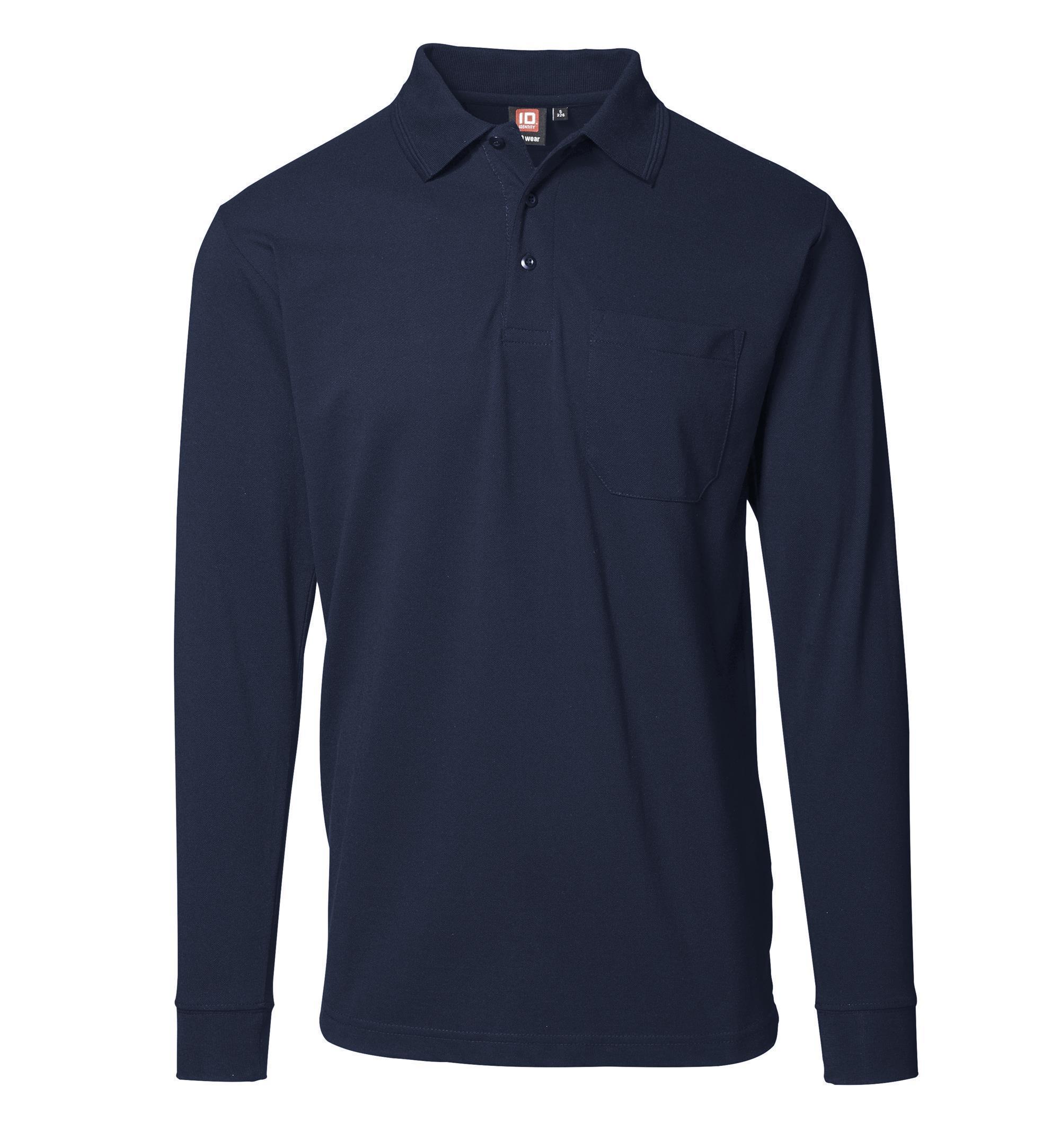 PRO Wear polo shirt long sleeve with chest pocket 210-220 g/m² ID Identity® Navy XL