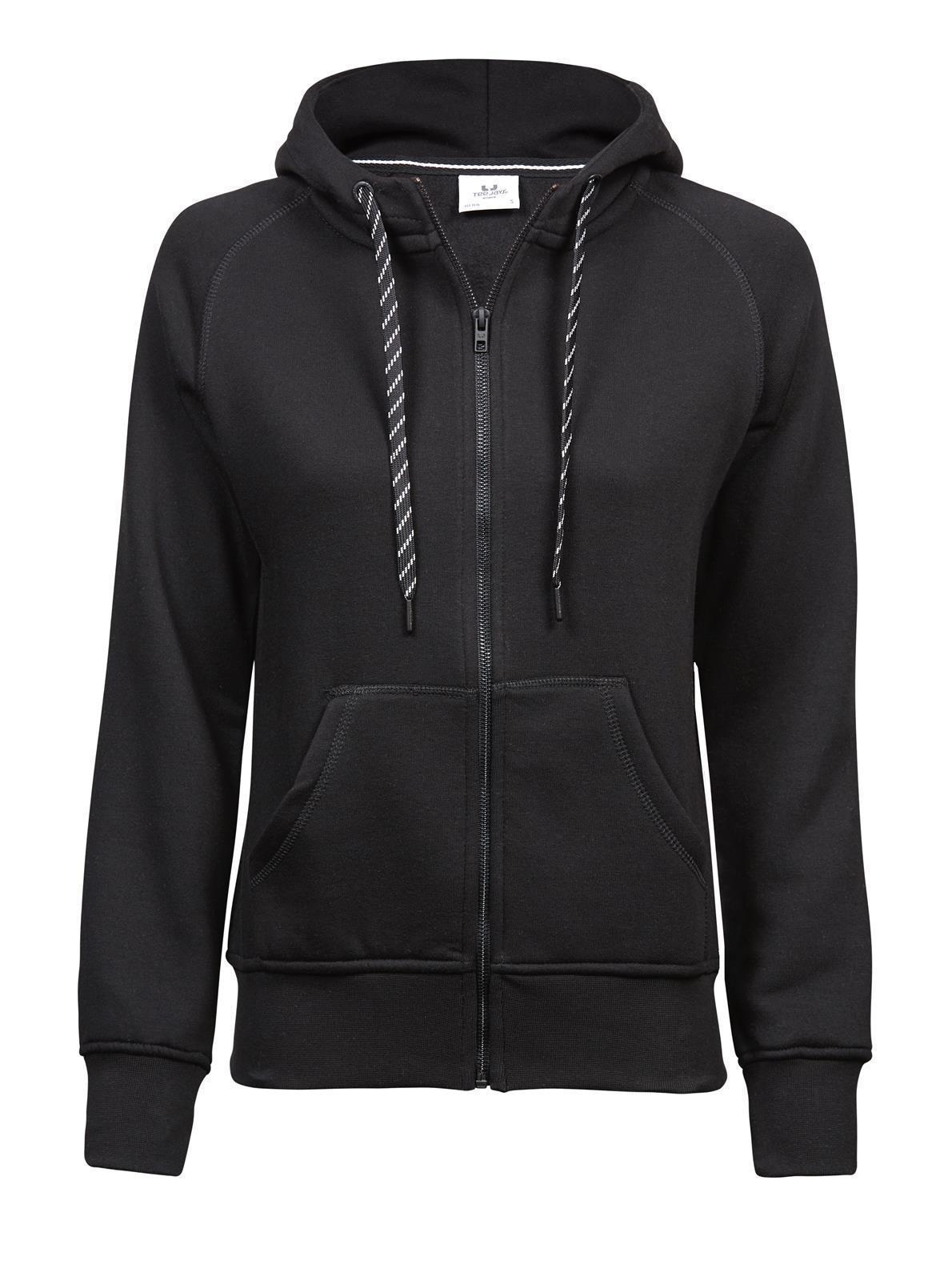 Damen Fashion Full Zip Hood Tee Jays® Black S