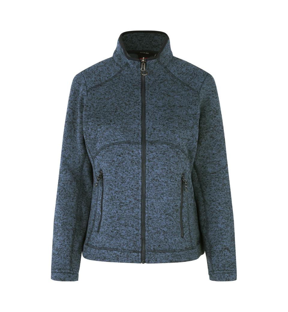 Zip-n-Mix Fleece Damen | Melange  ID Identity® Navy meliert S