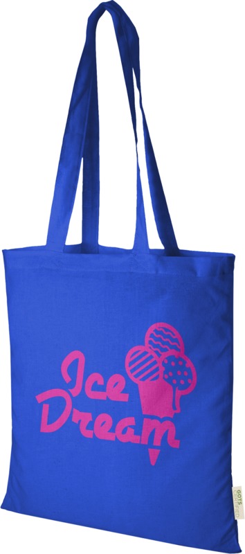 Have a GOTS cotton bag made from organic cotton printed