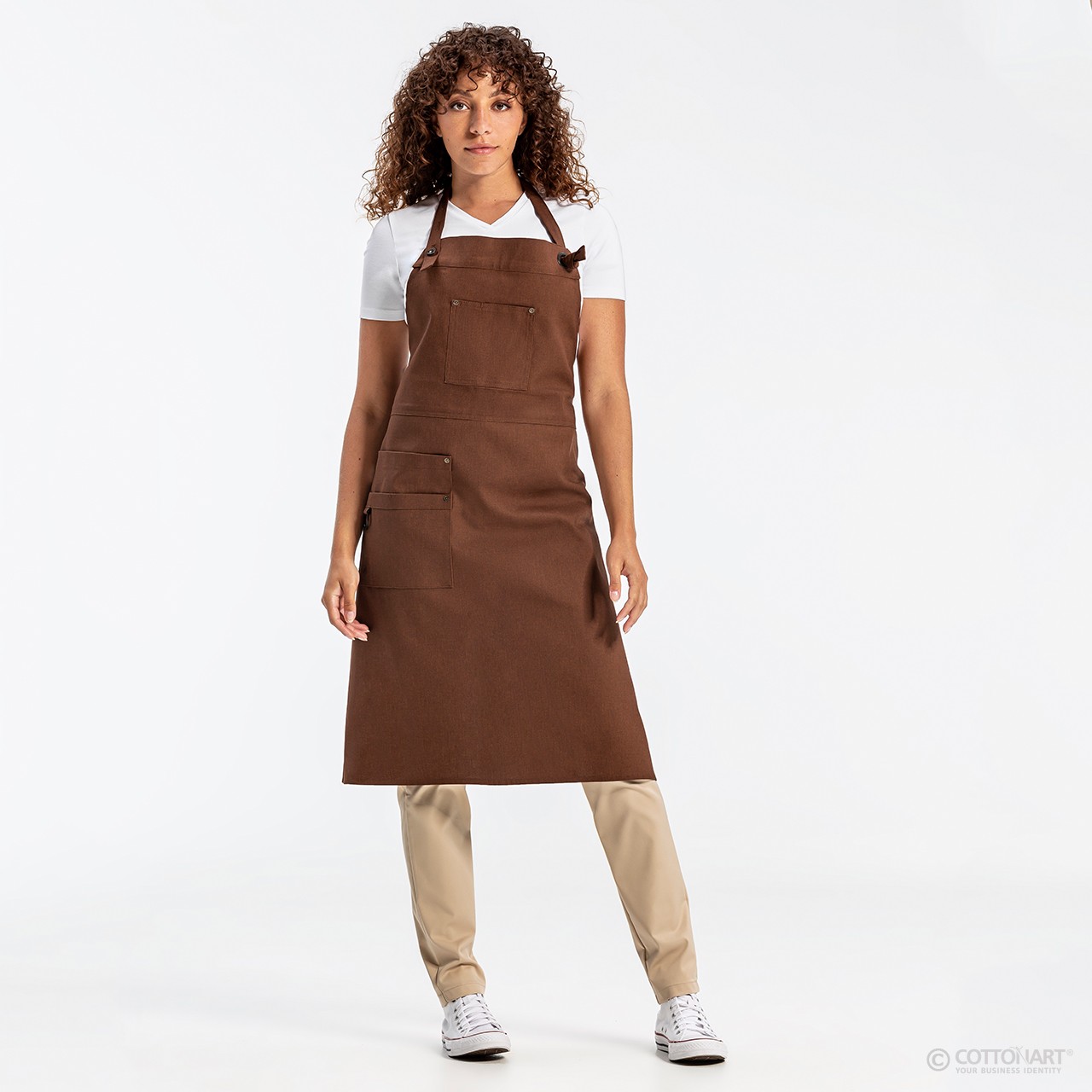 Bib apron CANVAS 4049 77 x 95 cm Greiff® Olive green