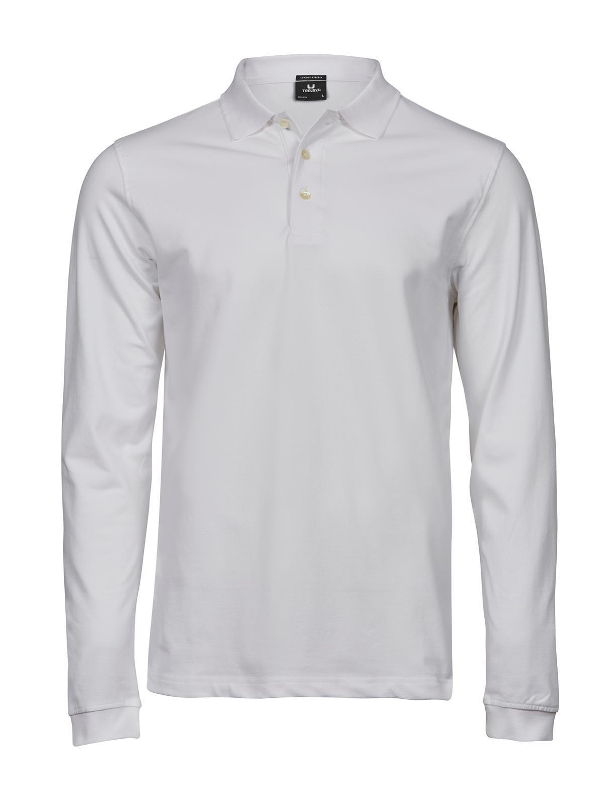 Luxury Stretch Long Sleeve Polo Tee Jays® White 3XL