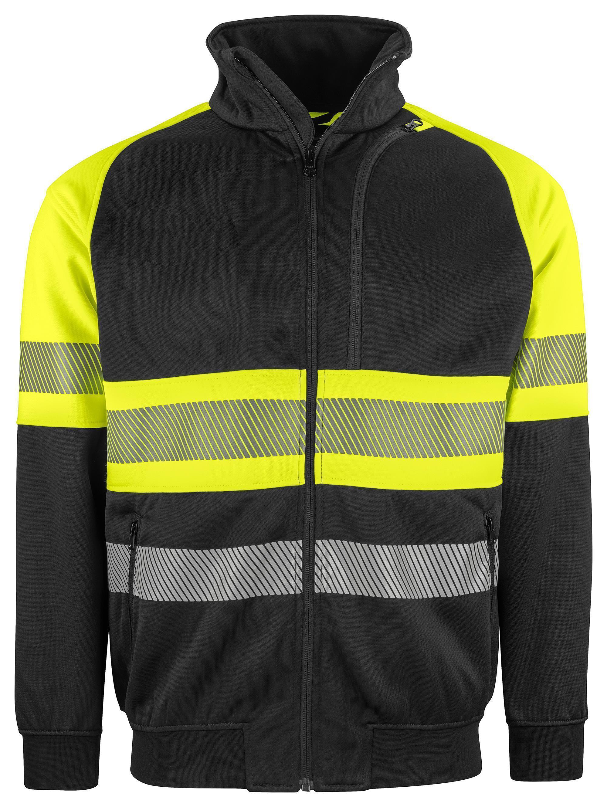 Unisex Sweatshirt EN ISO 20471 KLASSE 1 Projob® schwarz/ gelb (11) XS