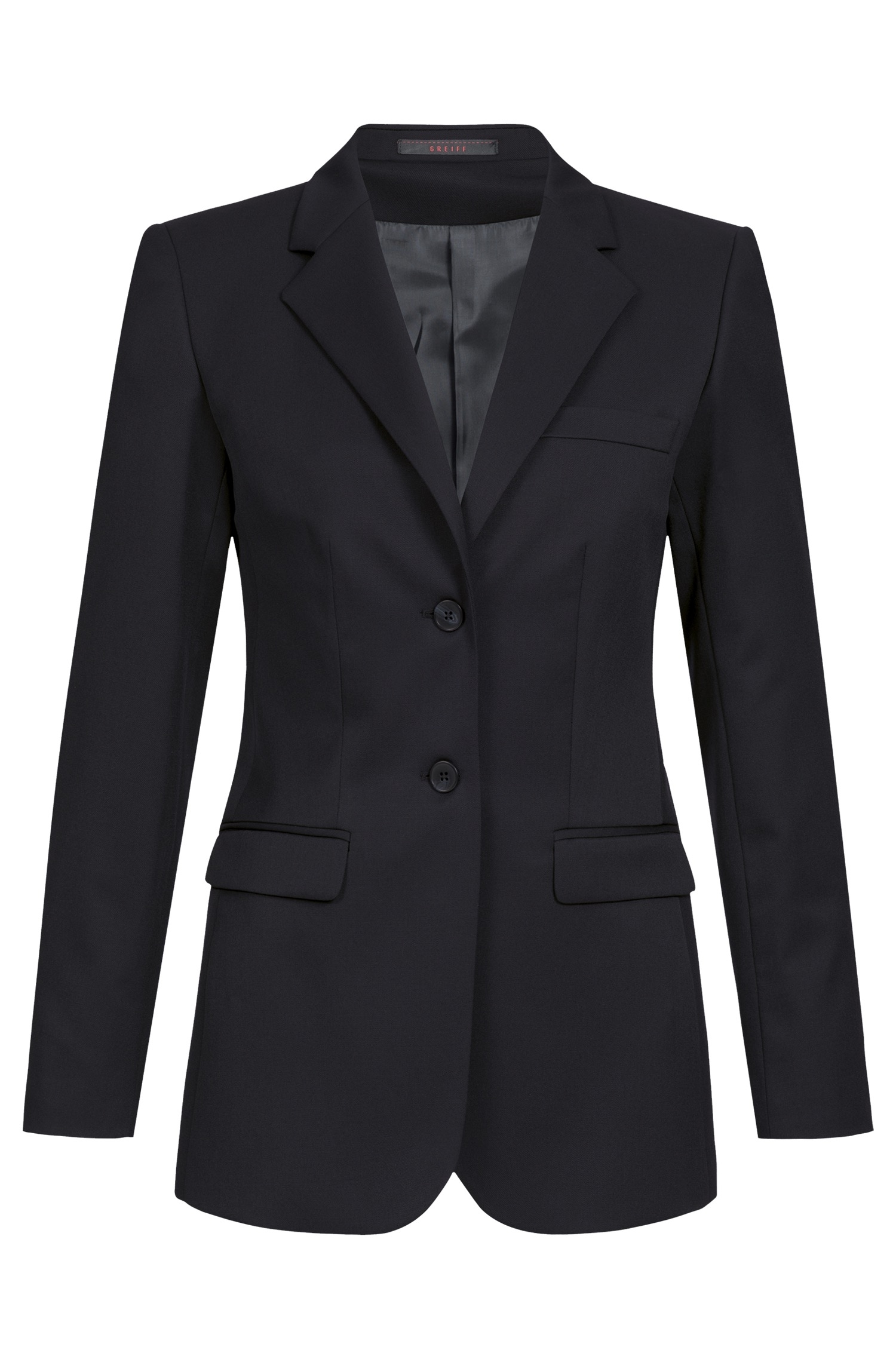 Damen-Langblazer Regular Fit 1414 Greiff® Schwarz 46