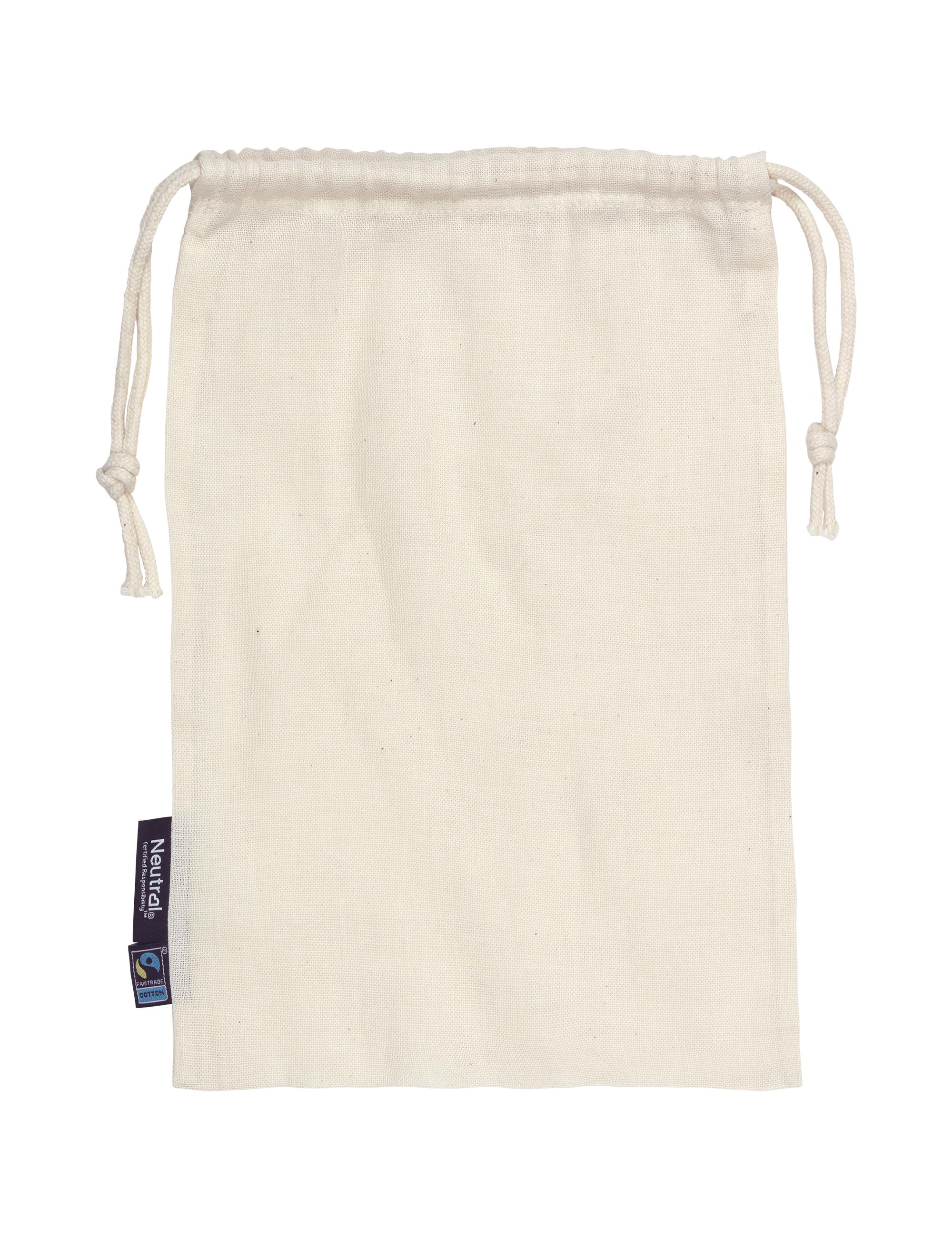 Organic Fairtrade Tasche mit Kordelzug 5er Pack Neutral® 16 x 25 cm