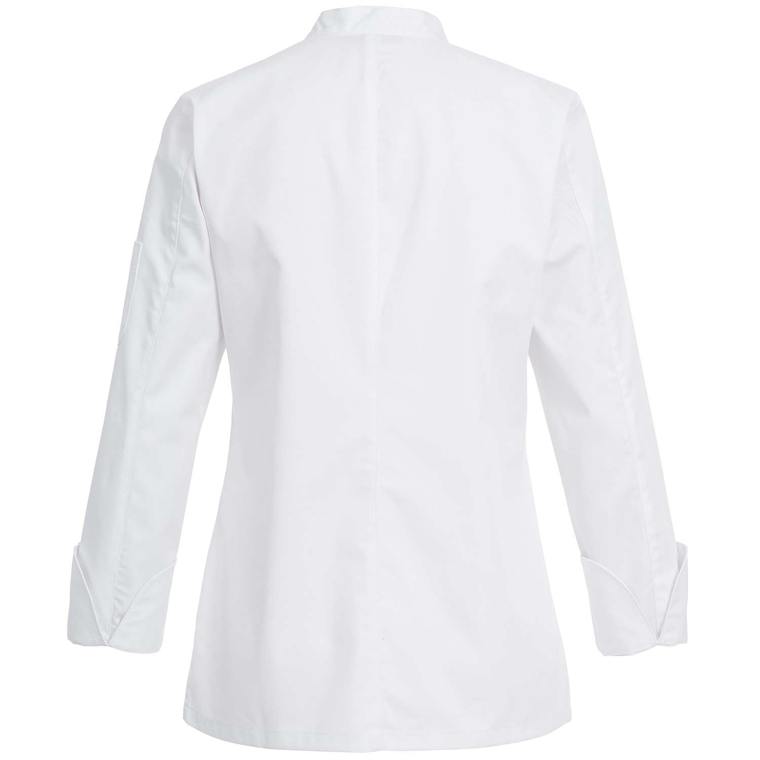 Ladies Cooking Jacket Regular Fit 5405 Green Button Greiff® White M