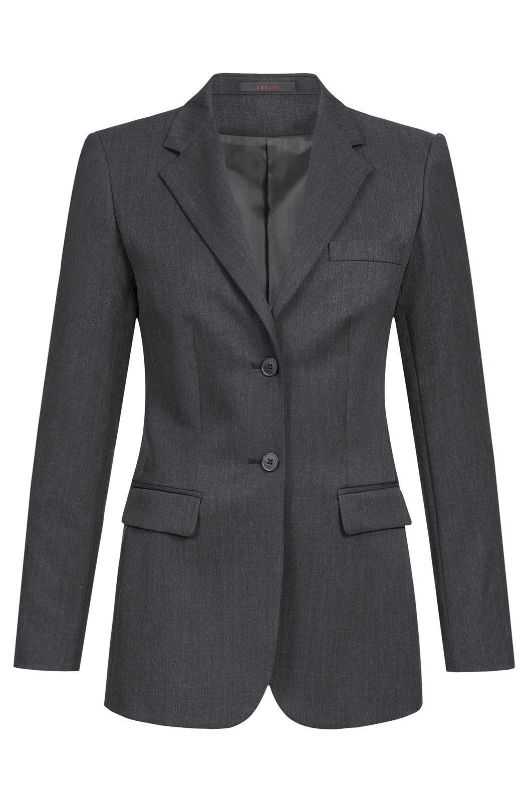 Damen-Langblazer Regular Fit 1414 Greiff® Anthrazit 48