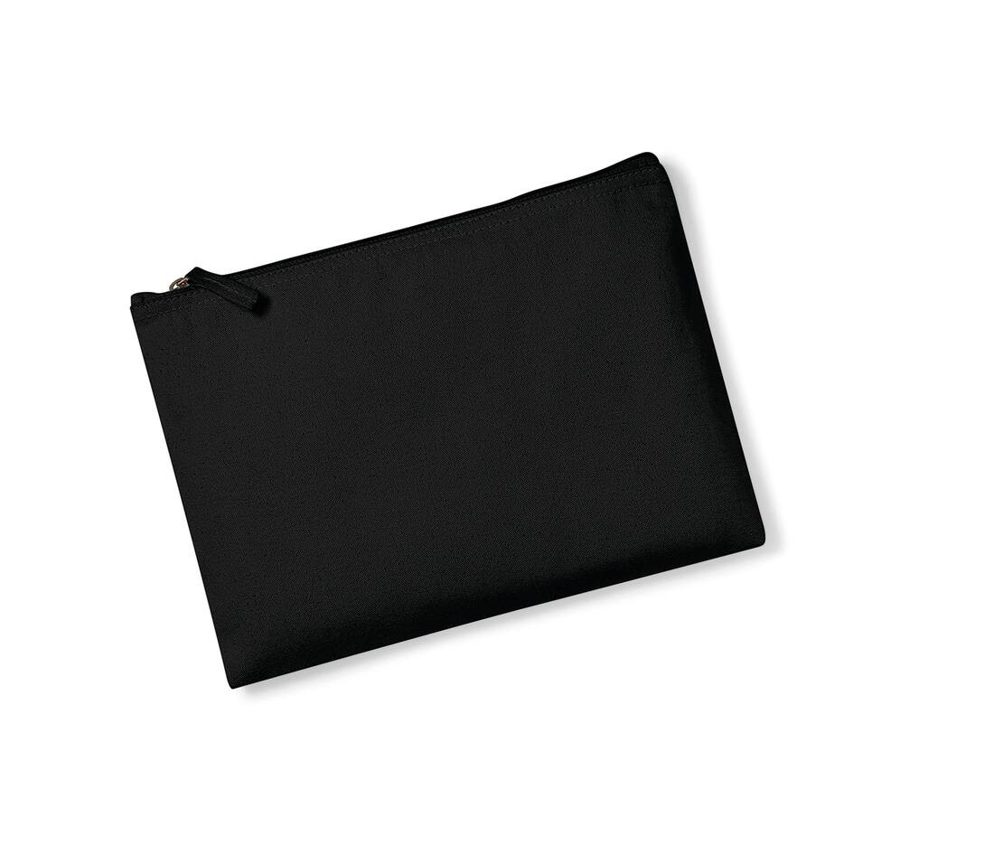 Bio-Baumwoll-Canvas-Accessoire-Beutel Westford Mill® Black M (22,5 x 16 cm)