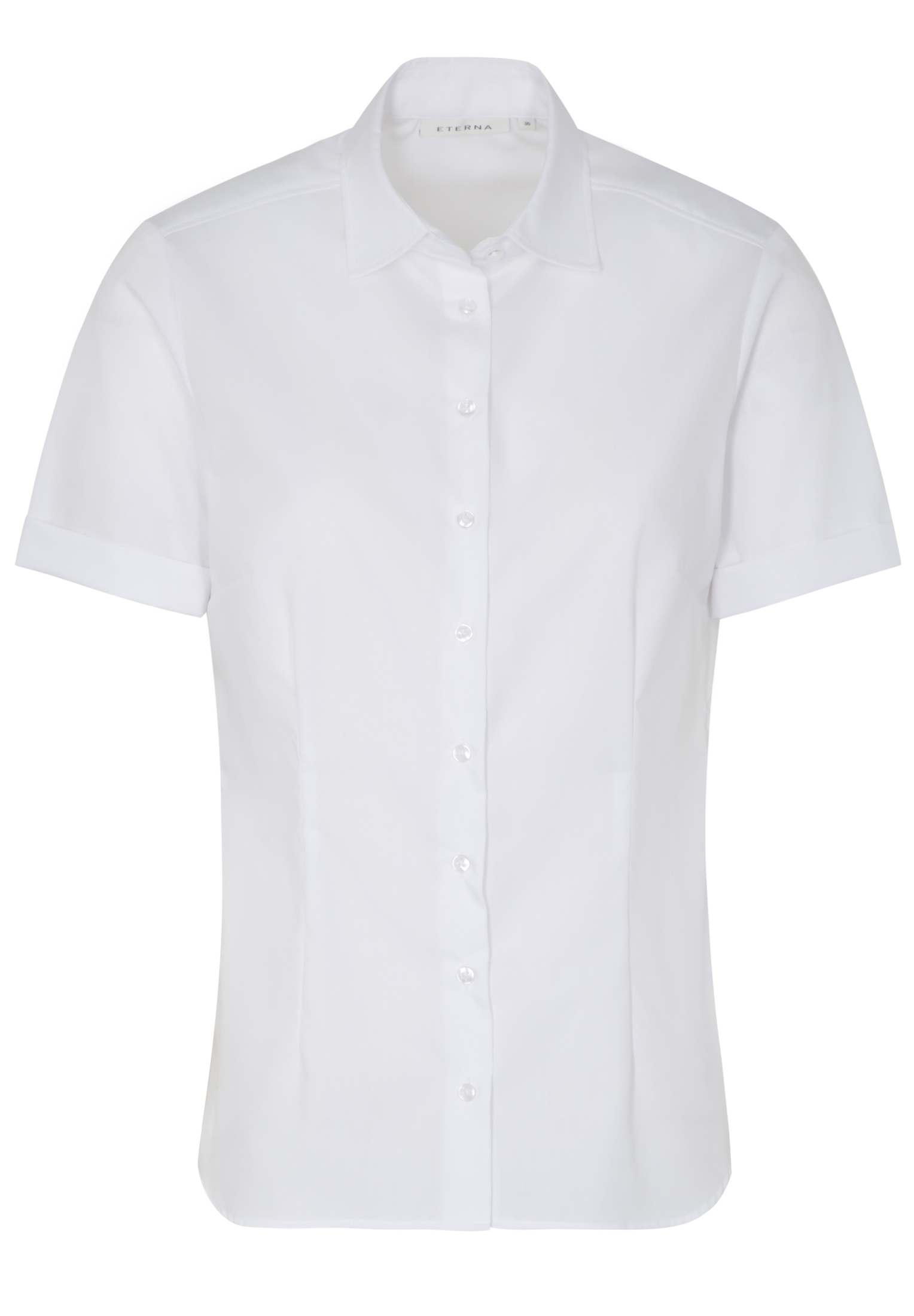 Modern cotton Eterna® bedrucken Kurzarm Hemd-Kragen und Kurzarm Bluse Fit Weiss Popeline ART® günstig besticken | 52