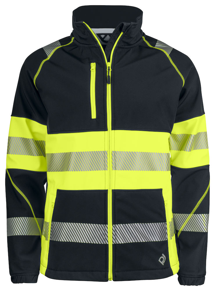 Warnschutz-Softshelljacke EN ISO 20471 KLASSE 1 Projob® Gelb/Schwarz 4XL