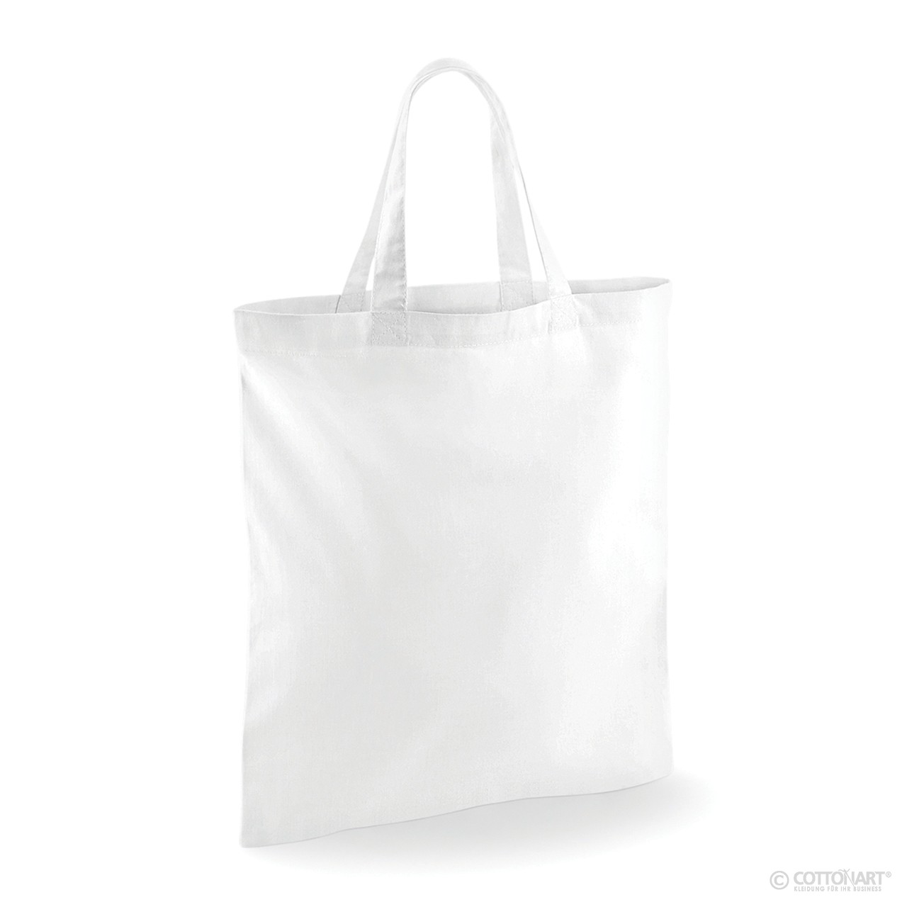 Cotton bag short handles 38 x 42 cm Westford Mill® White