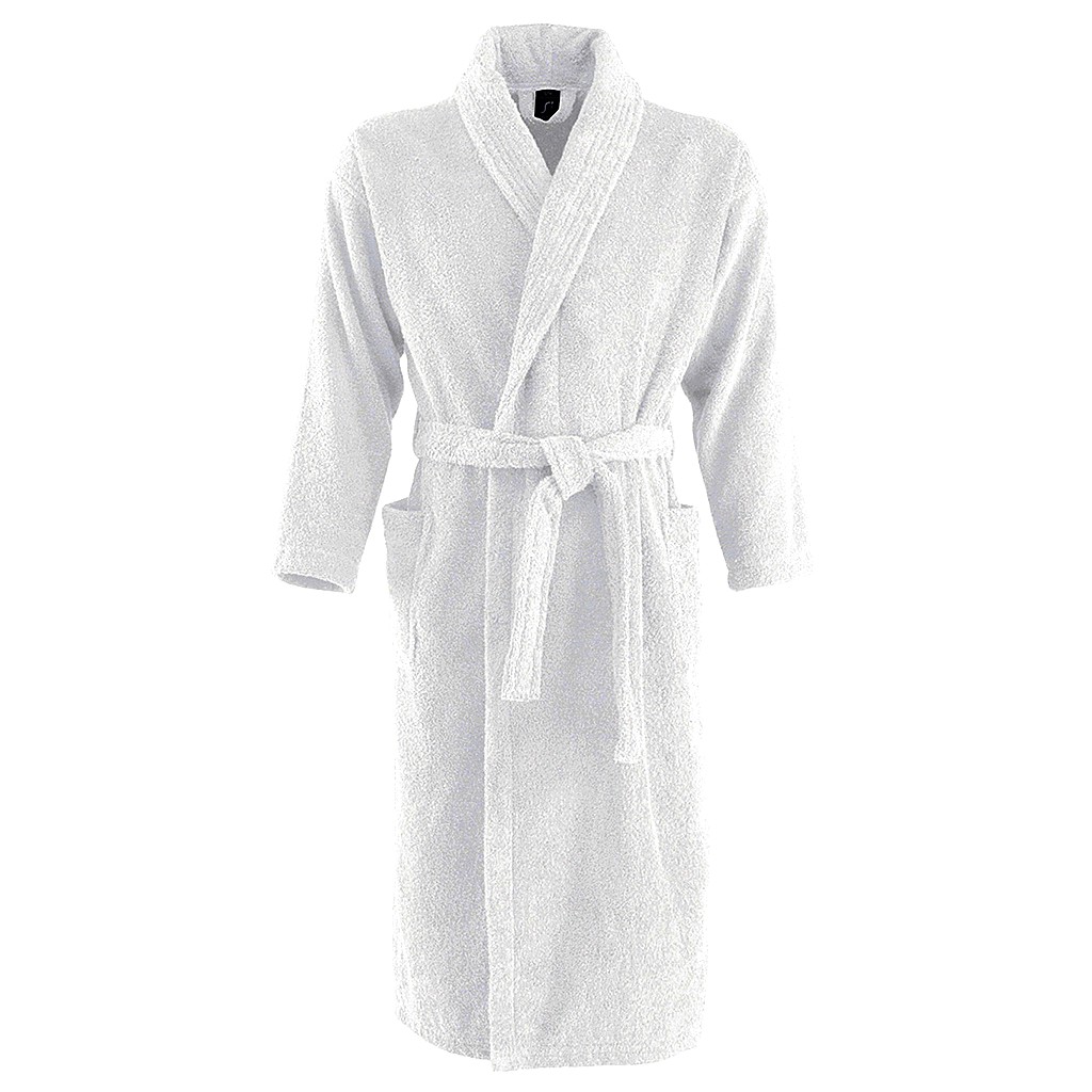 Unisex bathrobe with kimono collar 400 g/m² SOL'S® White L 126 cm long, 64 cm wide (measured single)