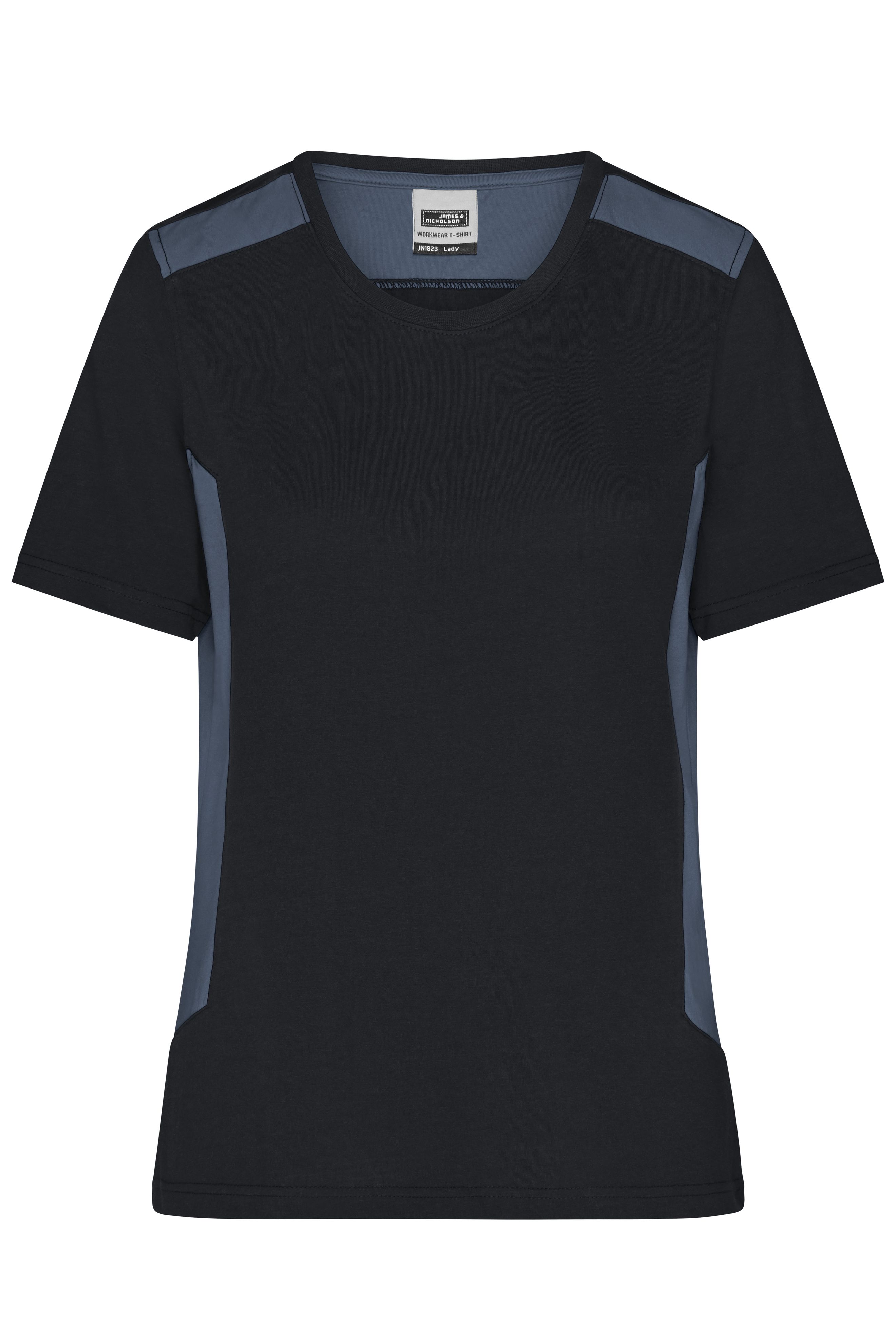 Damen Workwear T-Shirt 180 g/m² James & Nicholson® Black 4XL