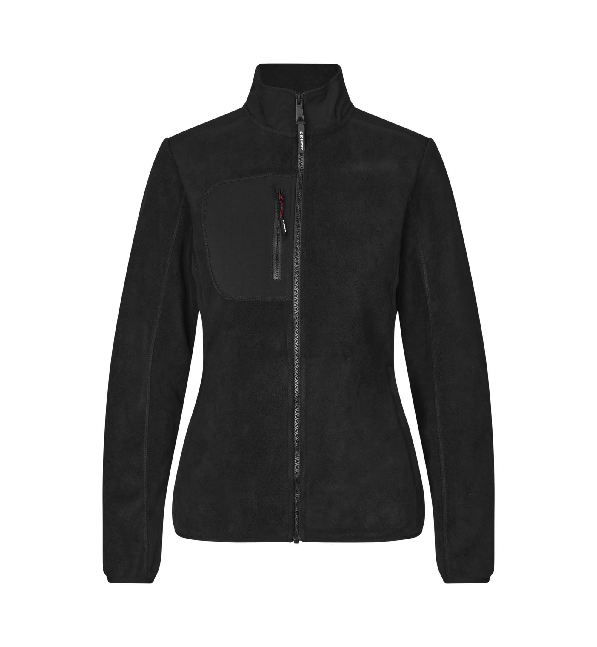 Fleecejacke Damen | eingefasst ID Identity® Schwarz 4XL