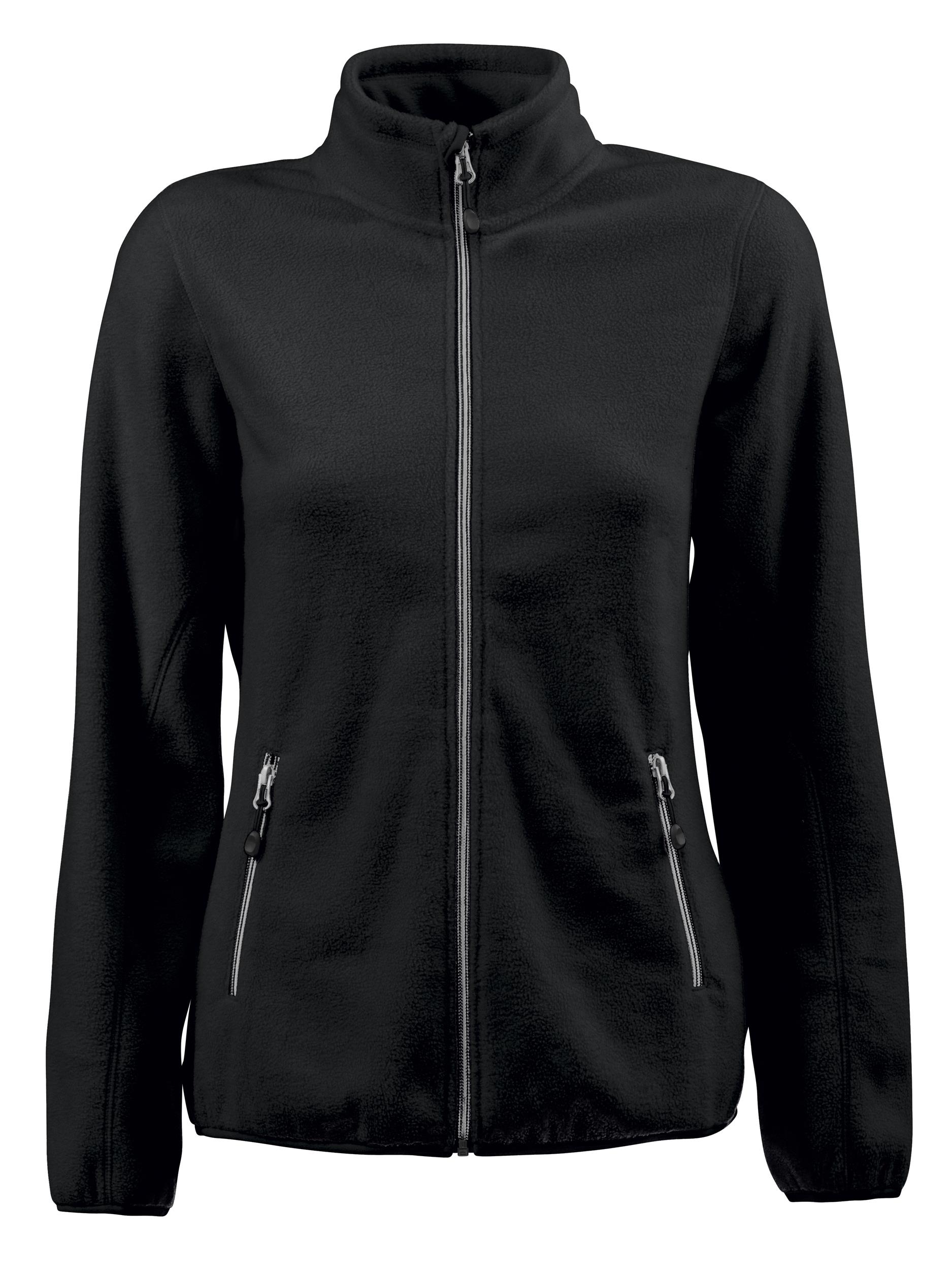 Damen Polar-Fleecejacke Rocket Printer® Schwarz S