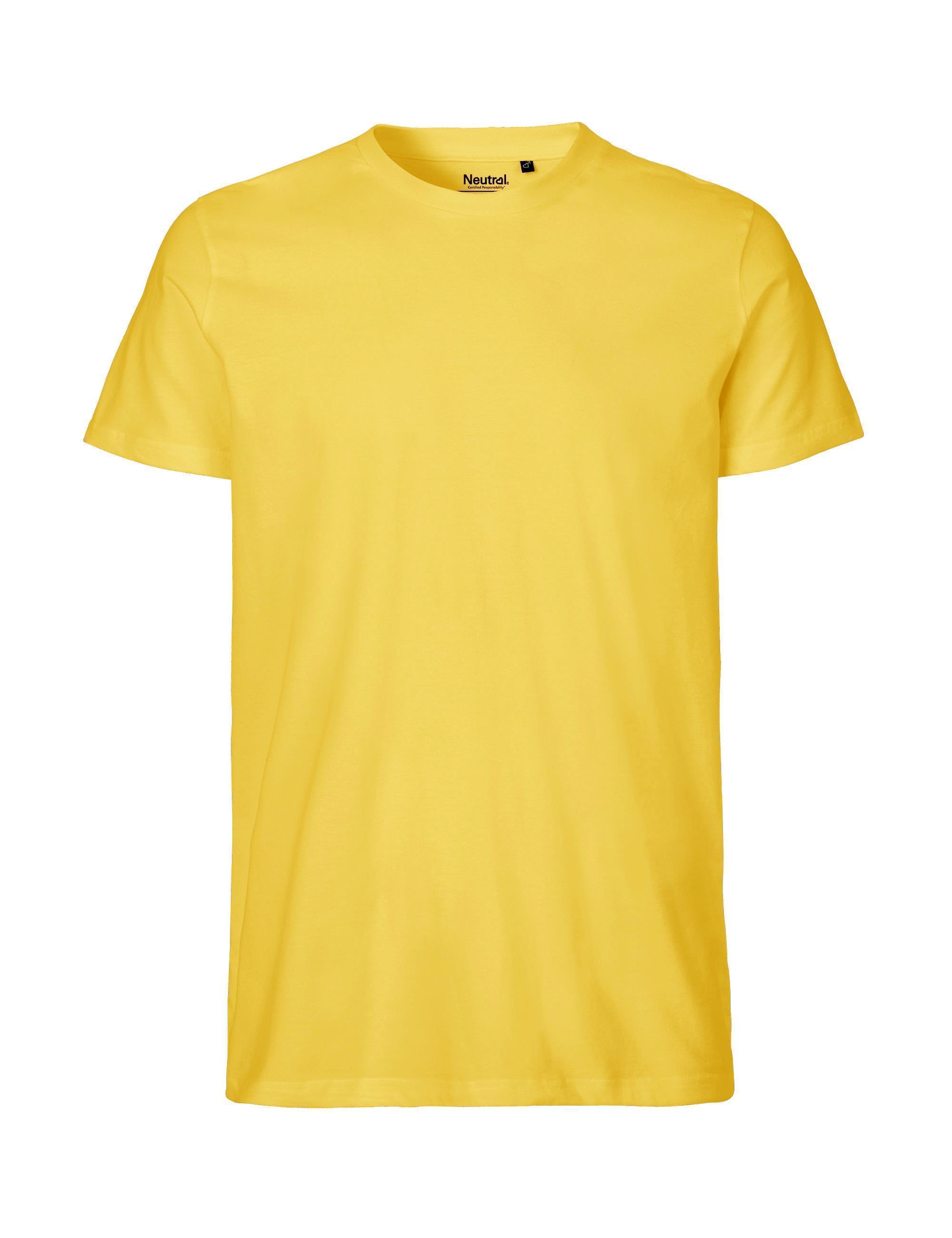 Organic Fairtrade Herren Fitted T-Shirt 155 g/m² Neutral® Yellow 3XL