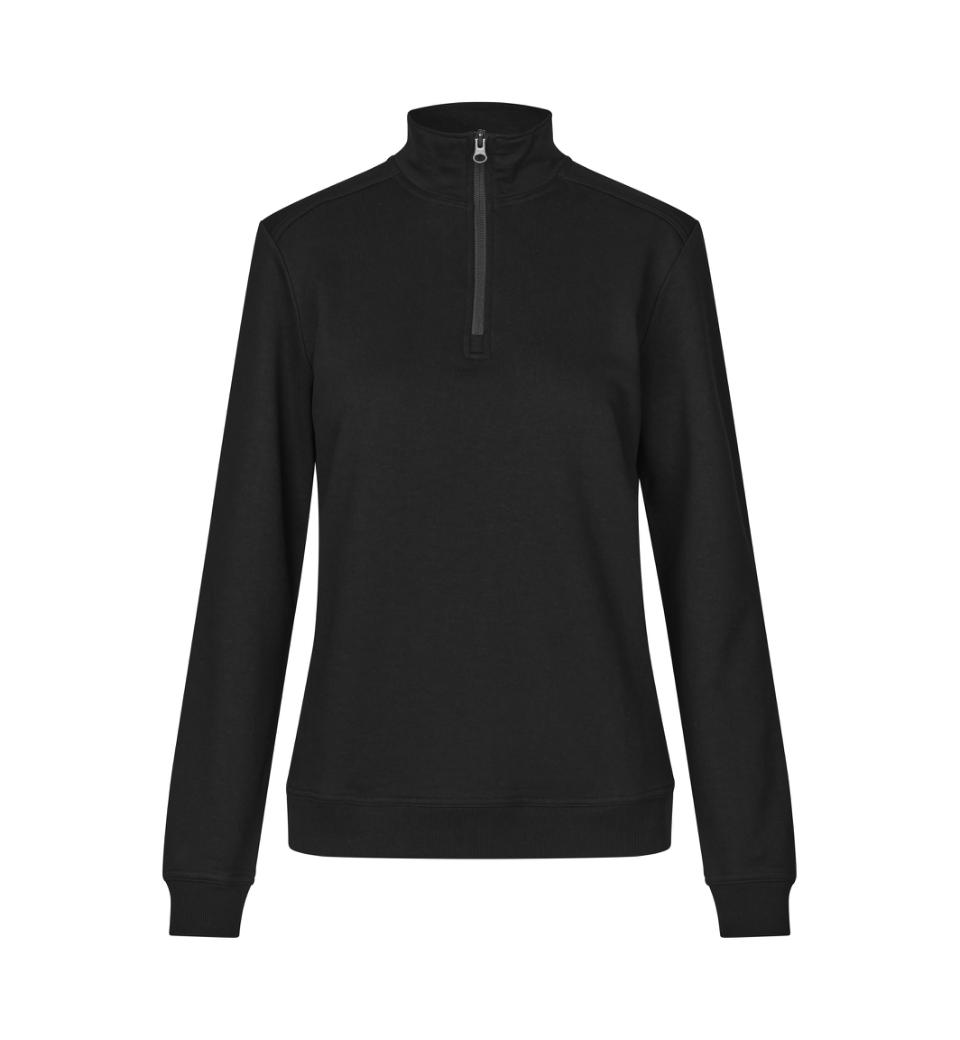 PRO Wear CARE Cardigan Damen | ungebürstet | ¼ Zip ID Identity® Schwarz 6XL