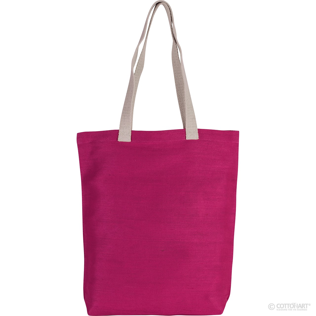 Shoppingtasche aus Jute-Baumwolle 38 x 7 x 42 cm KiMood® Fuchsia