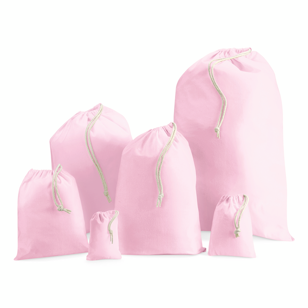 Cotton Stuff Bag Westford Mill® Classic Pink S (25 x 30 cm)