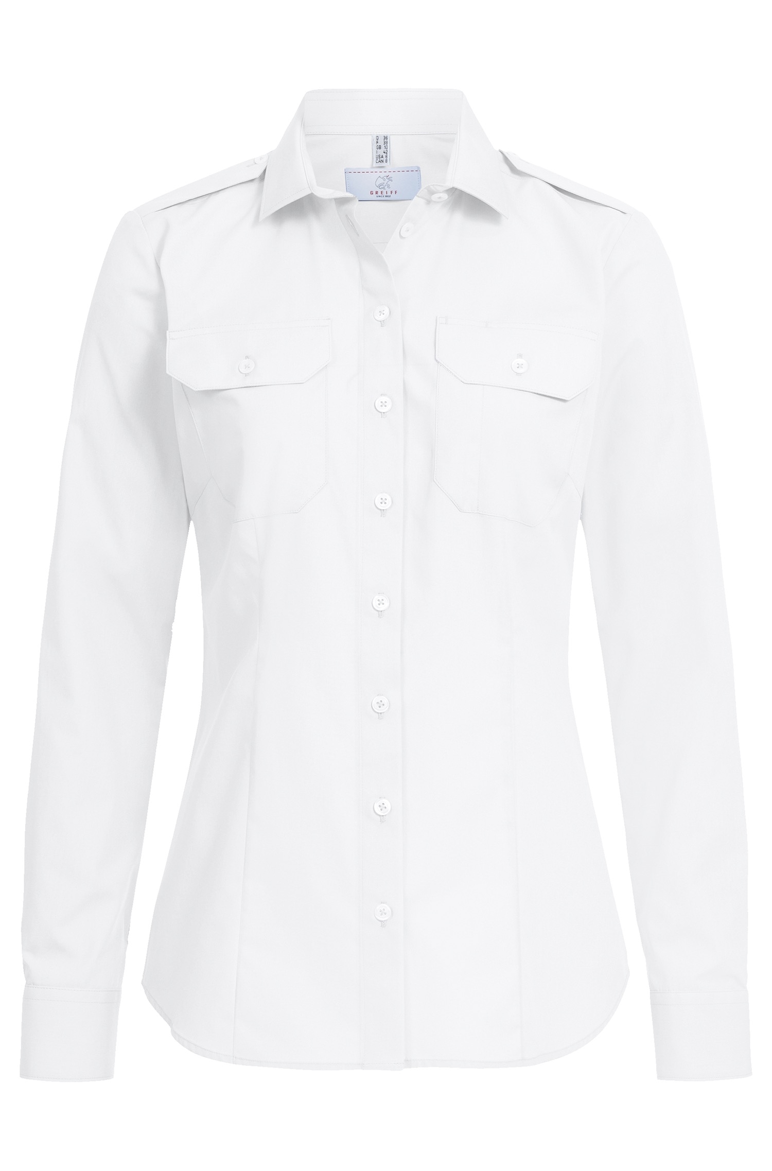 Damen-Pilotbluse Regular Fit 6570 Greiff® Weiß 54