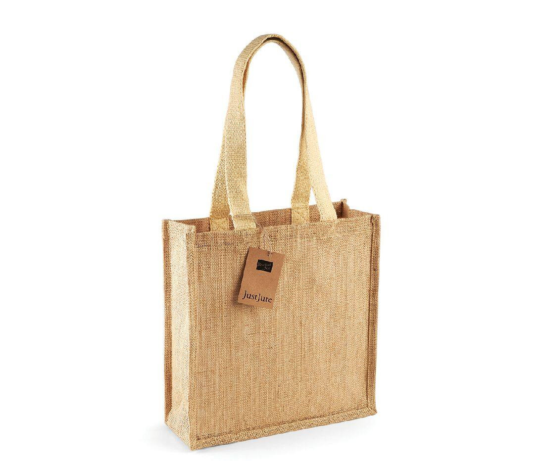 Jute bag Shopper Compact 30 x 30 x 12 cm Westford Mill® Natural