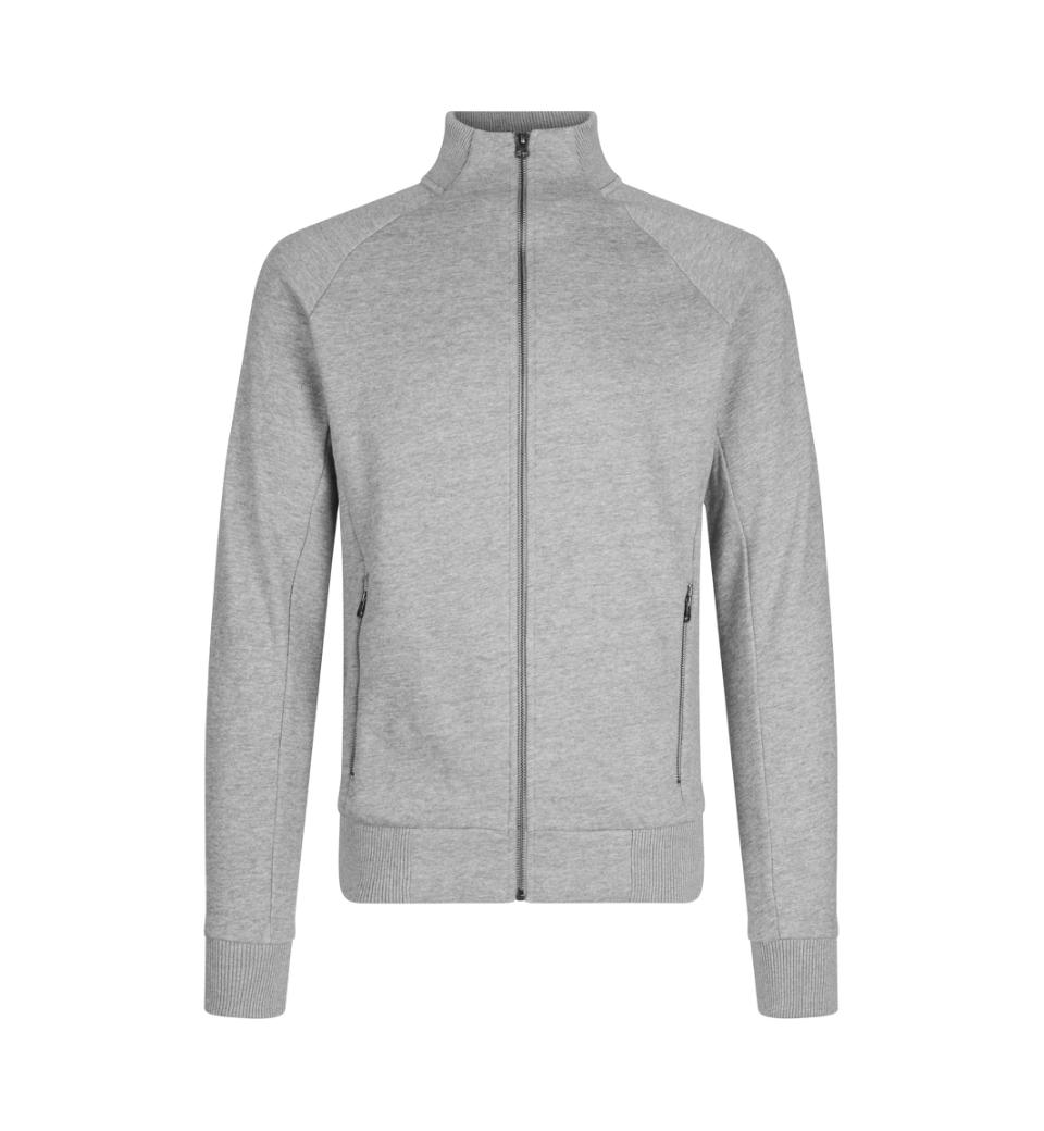 Men's sweat jacket 300 g/m² ID Identity® gray mottled S