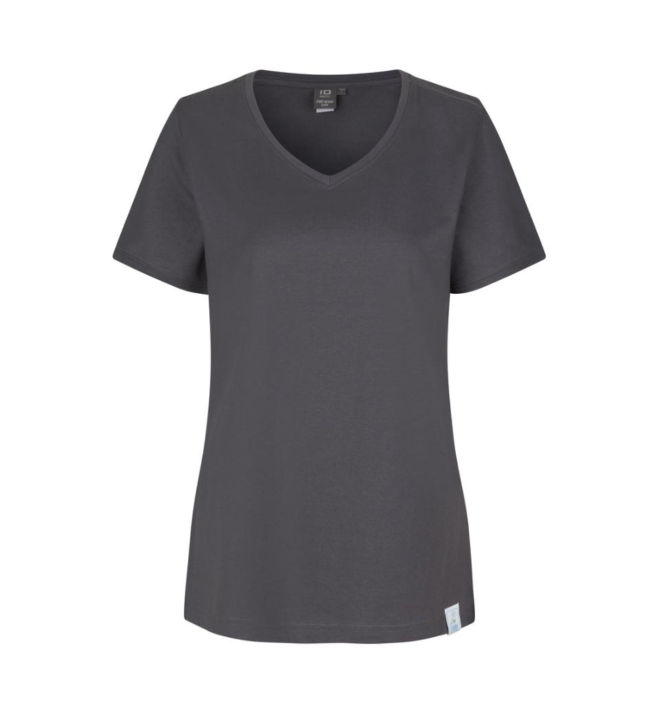 PRO Wear CARE T-Shirt Damen | V-Ausschnitt 220 g/m² ID Identity® Silber XS