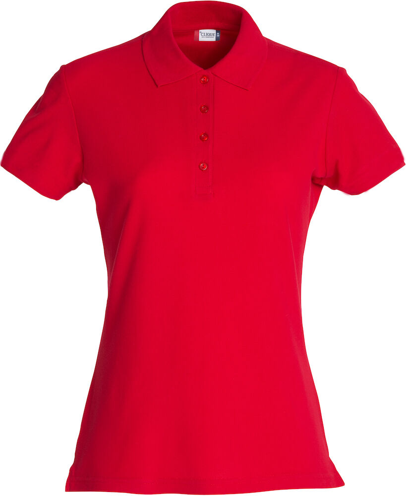 Damen Basic Poloshirt Clique® Rot 35 XXL