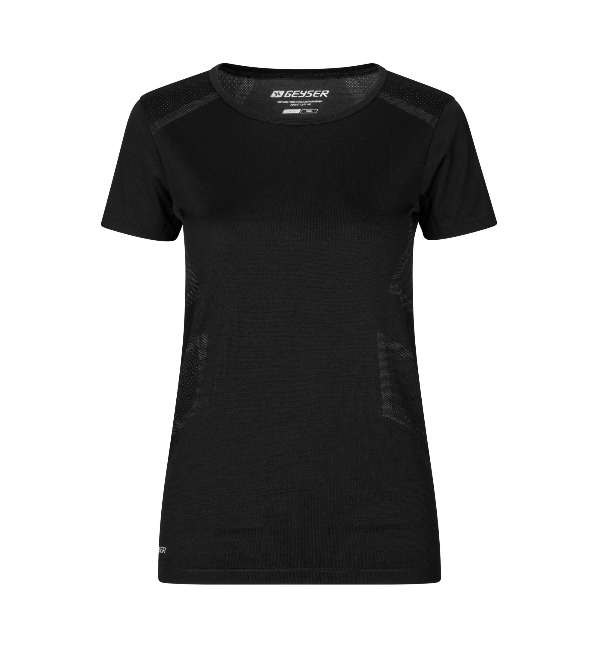 Damen Performance T-Shirt Seamless GEYSER by ID® Schwarz 3XL