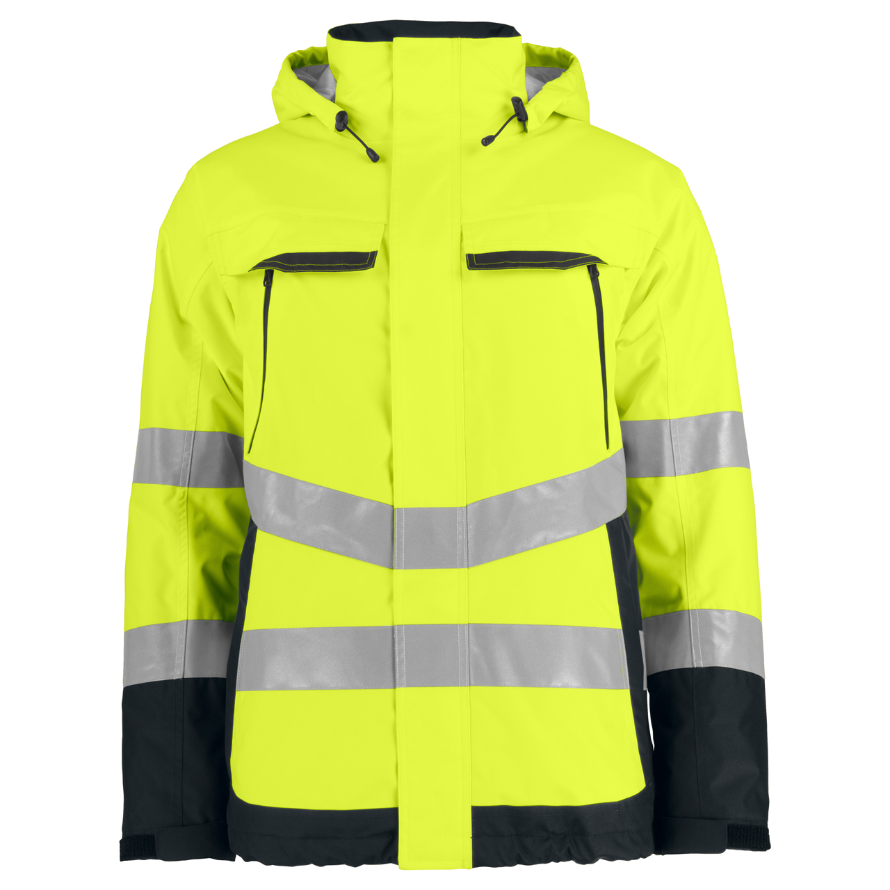 Warnschutz-Jacke gefüttert EN ISO 20471 KLASSE 3 Projob® Gelb/Schwarz S