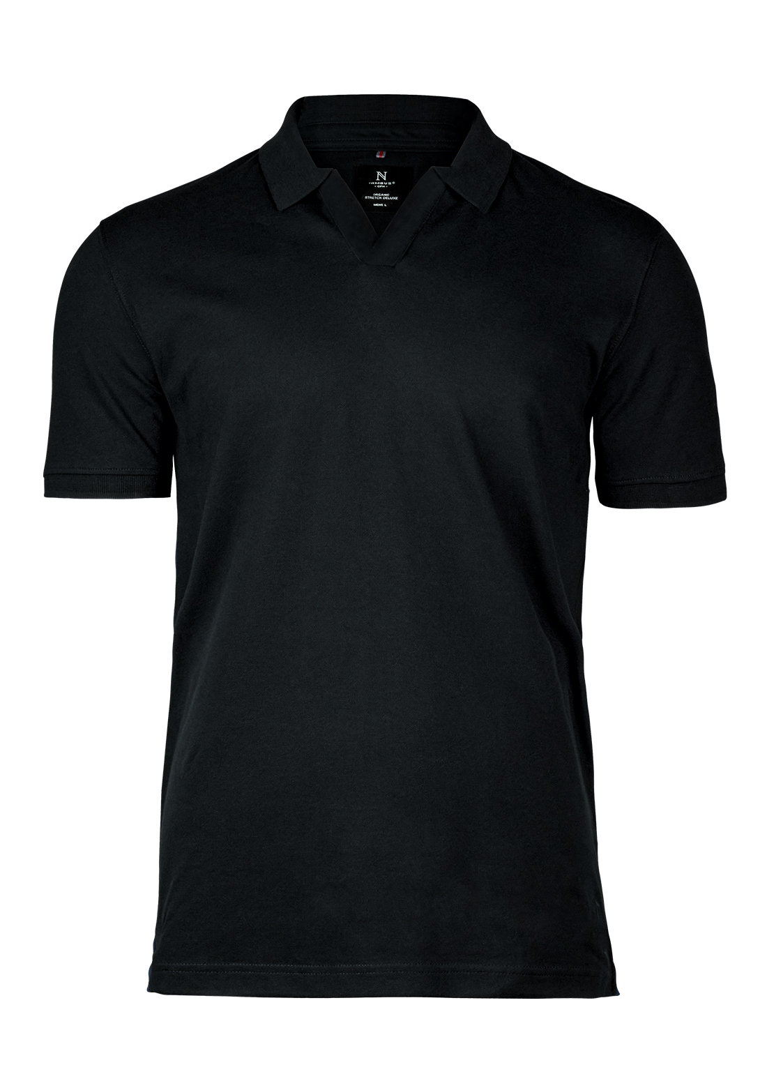 Herren V-Neck Bio-Baumwoll-Poloshirt Harvard 230 g/m² Nimbus® Black XXL