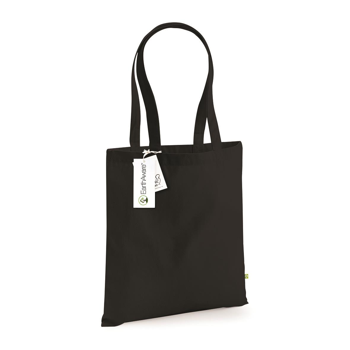 Heavy organic cotton canvas bag 38 x 42 cm Westford Mill® Black